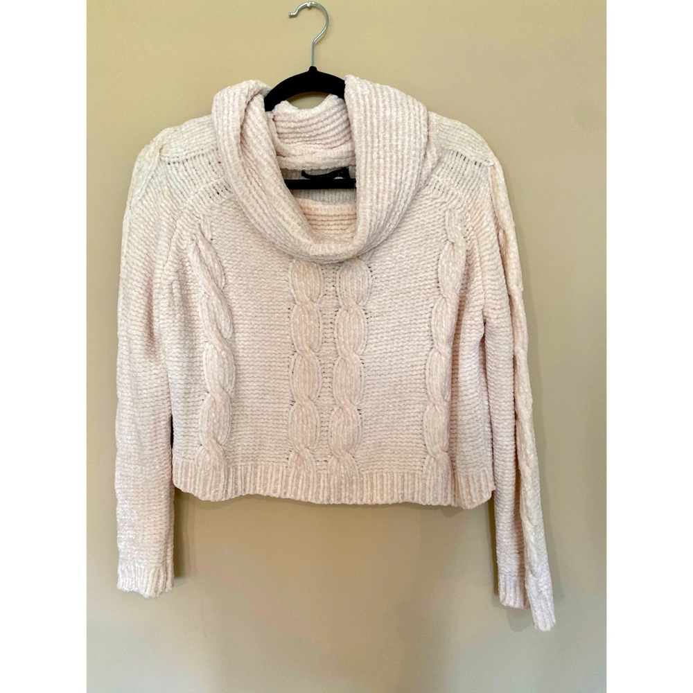Nordstrom Cropped Chenille Cowl Neck Sweater